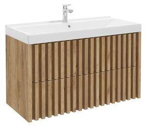 Kúpeľňová skrinka s umývadlom SAT Delano 100x56x46 cm dub mat DELANO100ZDUM