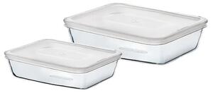 Pyrex Súprava sklenených dóz 2 ks, 1,5 l + 2,6 l