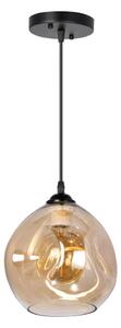 Luster na lanku 1xE27/60W/230V čierna/dymová