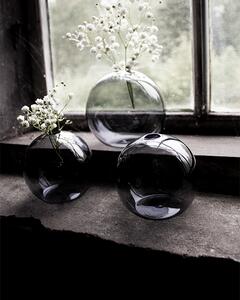 Malá šedá sklenená váza