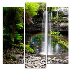 Obraz na plátne - Prírodný vodopád - štvorec 3229C (75x75 cm)