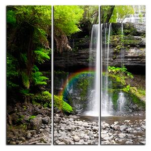Obraz na plátne - Prírodný vodopád - štvorec 3229B (75x75 cm)