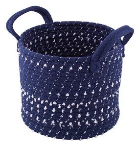 Altom Bavlnený okrúhly košík Dark blue, 22 x 18 cm, pr. 22 cm