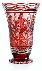 Bohemia Crystal Ručne brúsená váza Limou Rubín 305mm