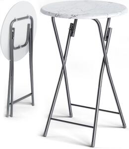 Barový skladací stôl Ø60cm - biely