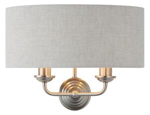 Endon 94403 - Nástenné svietidlo HIGHCLERE 2xE14/40W/230V šedá/matný chróm