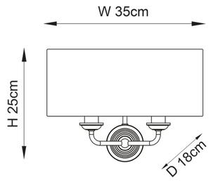 Endon 98937 - Nástenné svietidlo HIGHCLERE 2xE14/40W/230V biela/mosadz