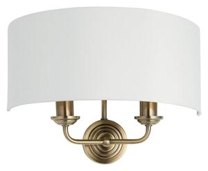 Endon 98937 - Nástenné svietidlo HIGHCLERE 2xE14/40W/230V biela/mosadz