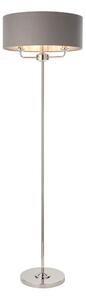 Endon 94378 - Stojacia lampa HIGHCLERE 1xE14/40W/230V šedá/lesklý chróm