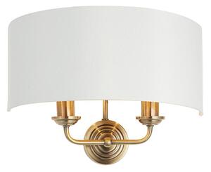 Endon 98937 - Nástenné svietidlo HIGHCLERE 2xE14/40W/230V biela/mosadz