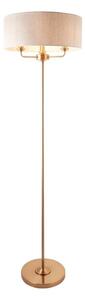 Endon 110724 - Stojacia lampa HIGHCLERE 1xE14/40W/230V béžová/mosadz