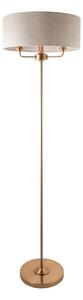 Endon 110724 - Stojacia lampa HIGHCLERE 1xE14/40W/230V béžová/mosadz