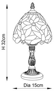 Endon 64246 - Stolová lampa Tiffany LORETTE 1xE14/40W/230V pr. 15 cm