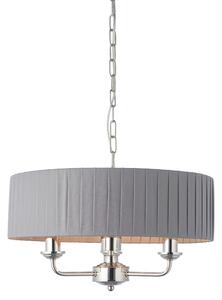 Endon 94394 - Luster na reťazi HIGHCLERE 3xE14/40W/230V tmavošedá/lesklý chróm