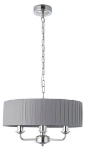 Endon 94394 - Luster na reťazi HIGHCLERE 3xE14/40W/230V tmavošedá/lesklý chróm