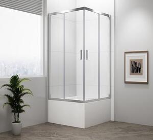 Polysan CARMEN štvorcová sprchová zástena 900x900x1650mm, číre sklo MD5116