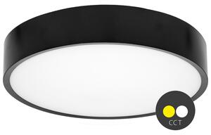 Ecolite CCT Čierné LED stropné svietidlo guľaté 25W WMAT350-25W/CR
