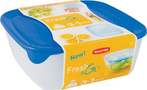 Curver Set FRESH-GO 0,8l + 1,7l + 2,9 l + 0,25l dózy modré