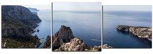 Obraz na plátne - Majestátna krajina s pokojným morom - panoráma 5233D (150x50 cm)