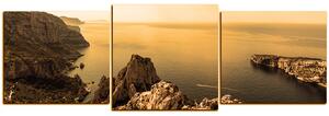 Obraz na plátne - Majestátna krajina s pokojným morom - panoráma 5233FD (150x50 cm)