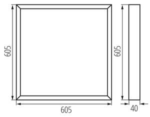 Kanlux 37275 - LED Prisadený panel BLINGO LED/34W/230V 60x60 cm