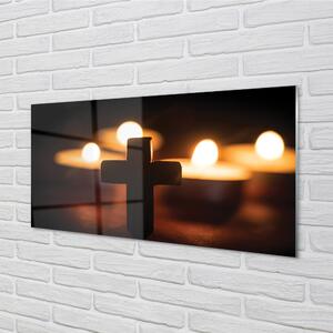 Nástenný panel  kríž sviečok 100x50 cm