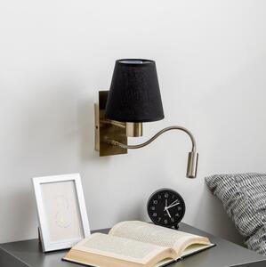 Brilagi - LED Nástenná lampa NUBILA 1xE27/25W/230V + LED/3W mosadz/čierna