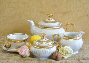 Thun čajová súprava Maria Louise zlatá 17-dielná