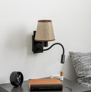 Brilagi - LED Nástenná lampa NUBILA 1xE27/25W/230V + LED/3W čierna/hnedá
