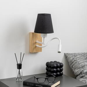 Brilagi - LED Nástenná lampa NUBILA WOOD 1xE27/25W/230V + LED/3W dub/čierna