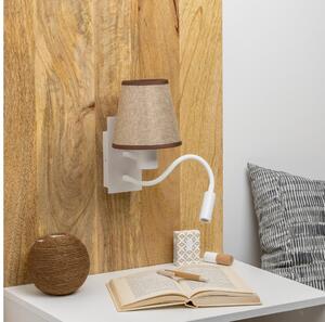 Brilagi - LED Nástenná lampa NUBILA 1xE27/25W/230V + LED/3W biela/hnedá