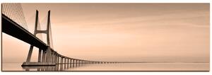 Obraz na plátne - Most Vasco da Gama - panoráma 5245FA (105x35 cm)