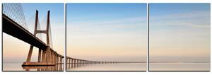 Obraz na plátne - Most Vasco da Gama - panoráma 5245C (90x30 cm)