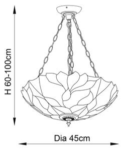 Endon 70946 - Luster na retiazke Tiffany BOTANICA 3xE27/60W/230V priemer 45 cm