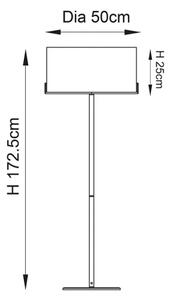 Endon 72634 - Stojacia lampa HAYFIELD 1xE27/40W/230V hnedá/šedá