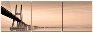 Obraz na plátne - Most Vasco da Gama - panoráma 5245FB (150x50 cm)