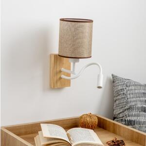 Brilagi - LED Nástenná lampa NUBILA WOOD 1xE27/25W/230V + LED/3W dub/hnedá