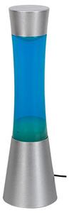 RABALUX 7029 Minka dekoračná lávová lampa V395mm 1xGY6,35 strieborná, modrá