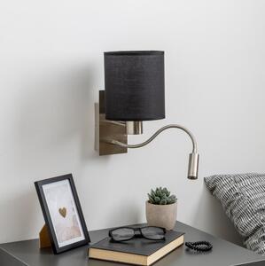 Brilagi - LED Nástenná lampa NUBILA 1xE27/25W/230V + LED/3W chróm/čierna