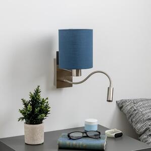 Brilagi - LED Nástenná lampa NUBILA 1xE27/25W/230V+ LED/3W chróm/tmavomodrá