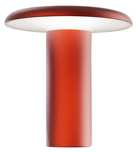 Stolná LED lampa Artemide Takku s dobíjacou batériou, červená