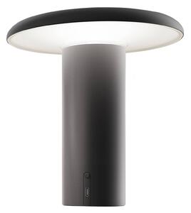Stolná LED lampa Artemide Takku s dobíjacou batériou, čierna
