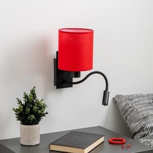 Brilagi - LED Nástenná lampa NUBILA 1xE27/25W/230V + LED/3W čierna/červená