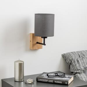 Brilagi - Nástenná lampa NUBILA WOOD 1xE27/25W/230V dub/antracit