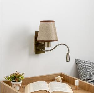 Brilagi - LED Nástenná lampa NUBILA 1xE27/25W/230V + LED/3W mosadz/hnedá