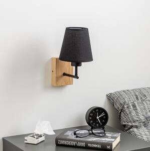 Brilagi - Nástenná lampa NUBILA WOOD 1xE27/25W/230V dub/čierna