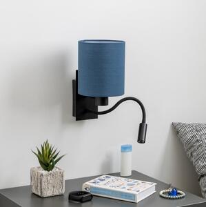 Brilagi - LED Nástenná lampa NUBILA 1xE27/25W/230V+ LED/3W čierna/tmavomodrá