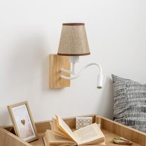 Brilagi - LED Nástenná lampa NUBILA WOOD 1xE27/25W/230V + LED/3W dub/hnedá
