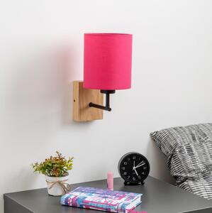 Brilagi - Nástenná lampa NUBILA WOOD 1xE27/25W/230V dub/ružová