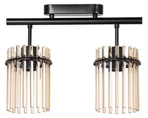 Prisadený luster 2xE27/60W/230V čierna/béžová